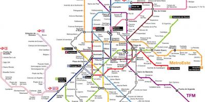 Metro de Madrid térkép