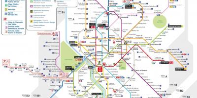 Térkép Madrid tömegközlekedés