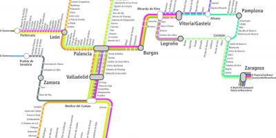 Térkép renfe vonat Madrid térkép