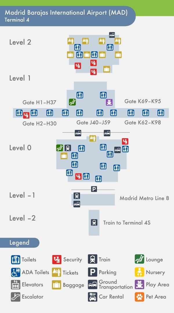 Madrid terminál 4 térkép