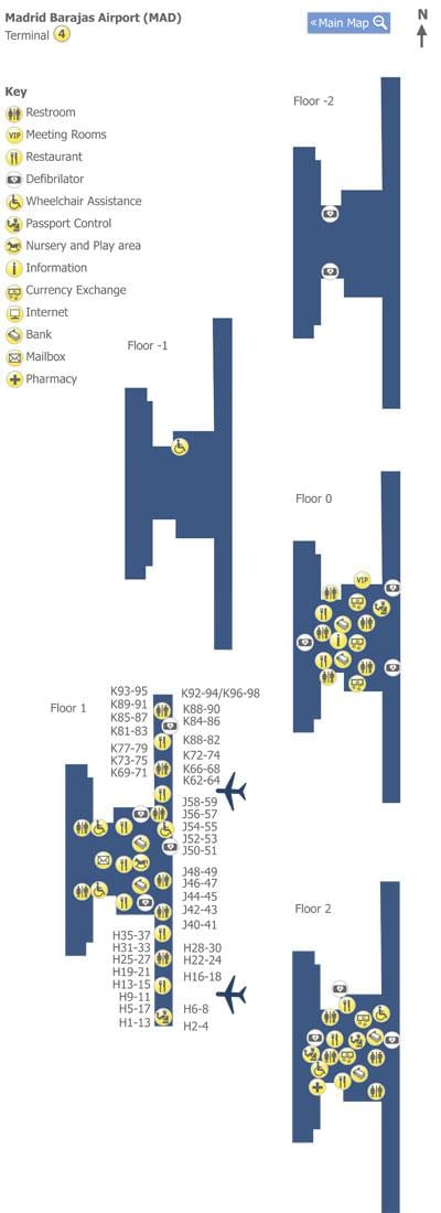 barajas terminál 4 térkép