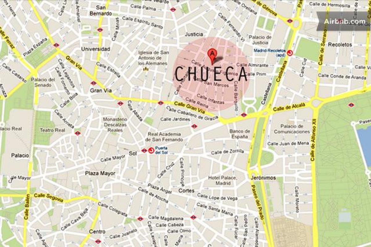Madrid chueca térkép