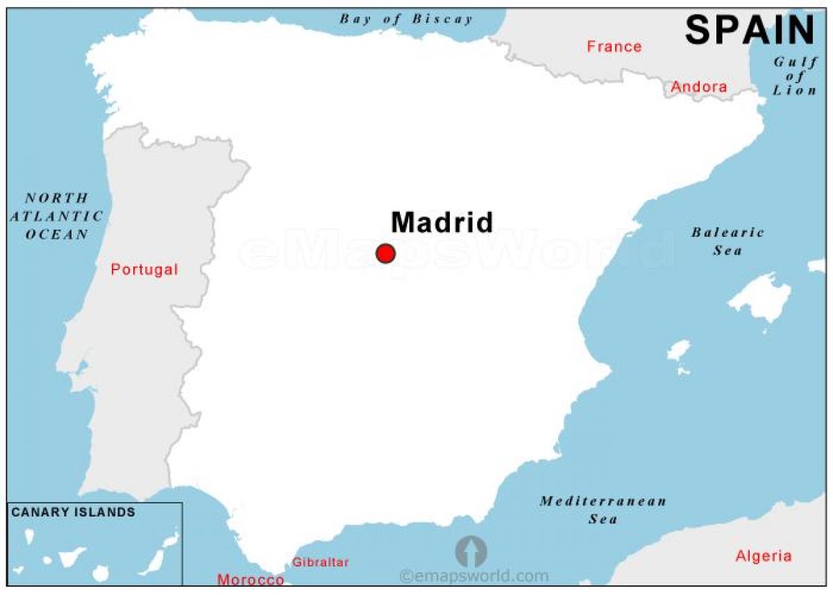 térkép főváros Spanyolország