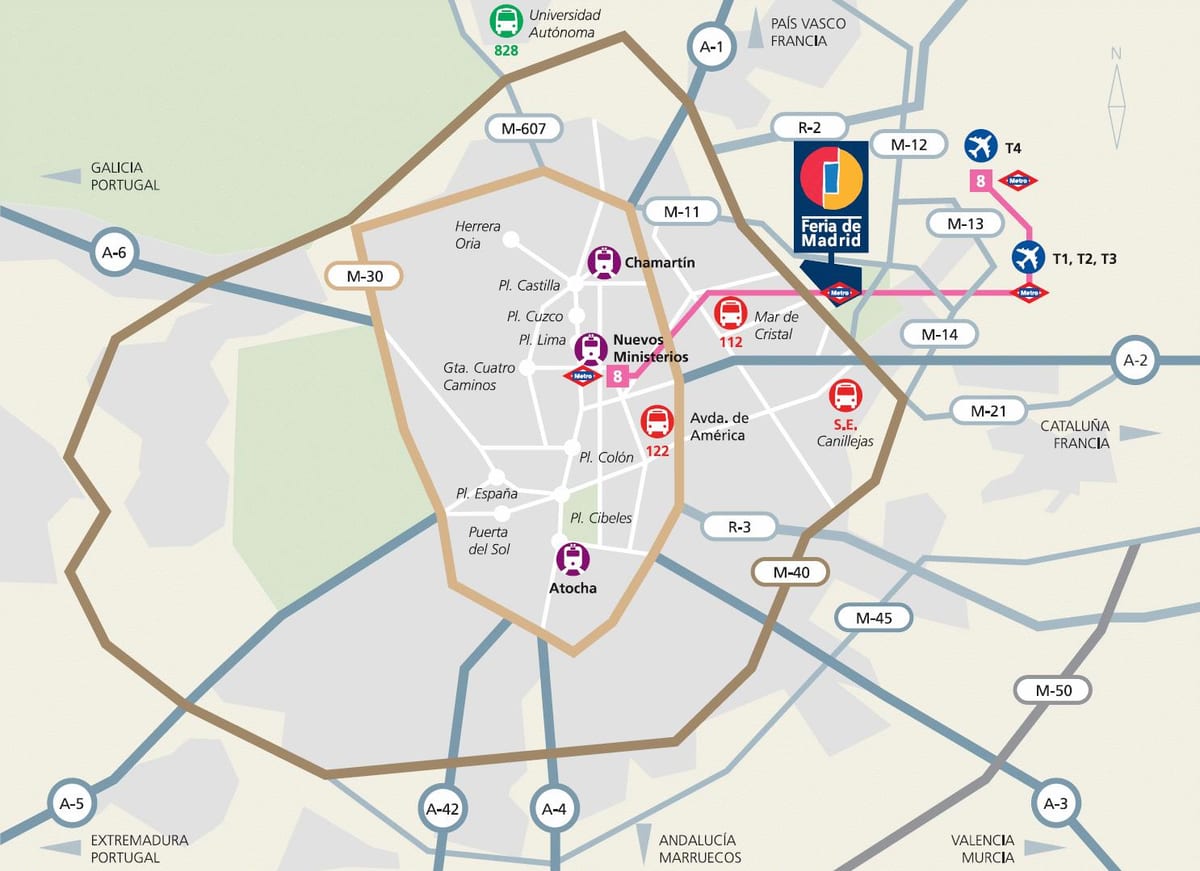 térkép ifema Madrid