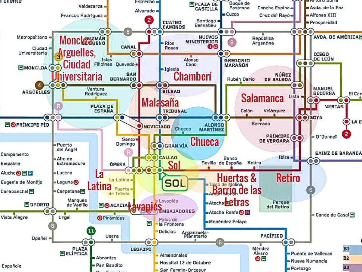 térkép la latina Madrid