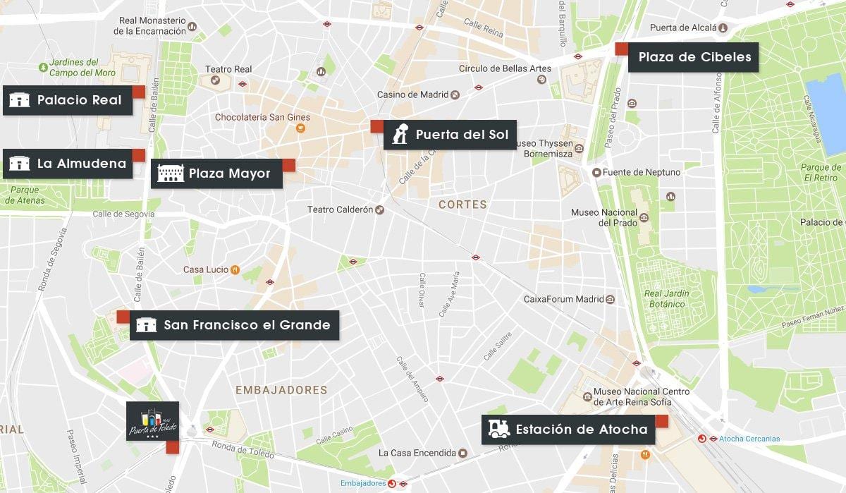 térkép Madrid atocha