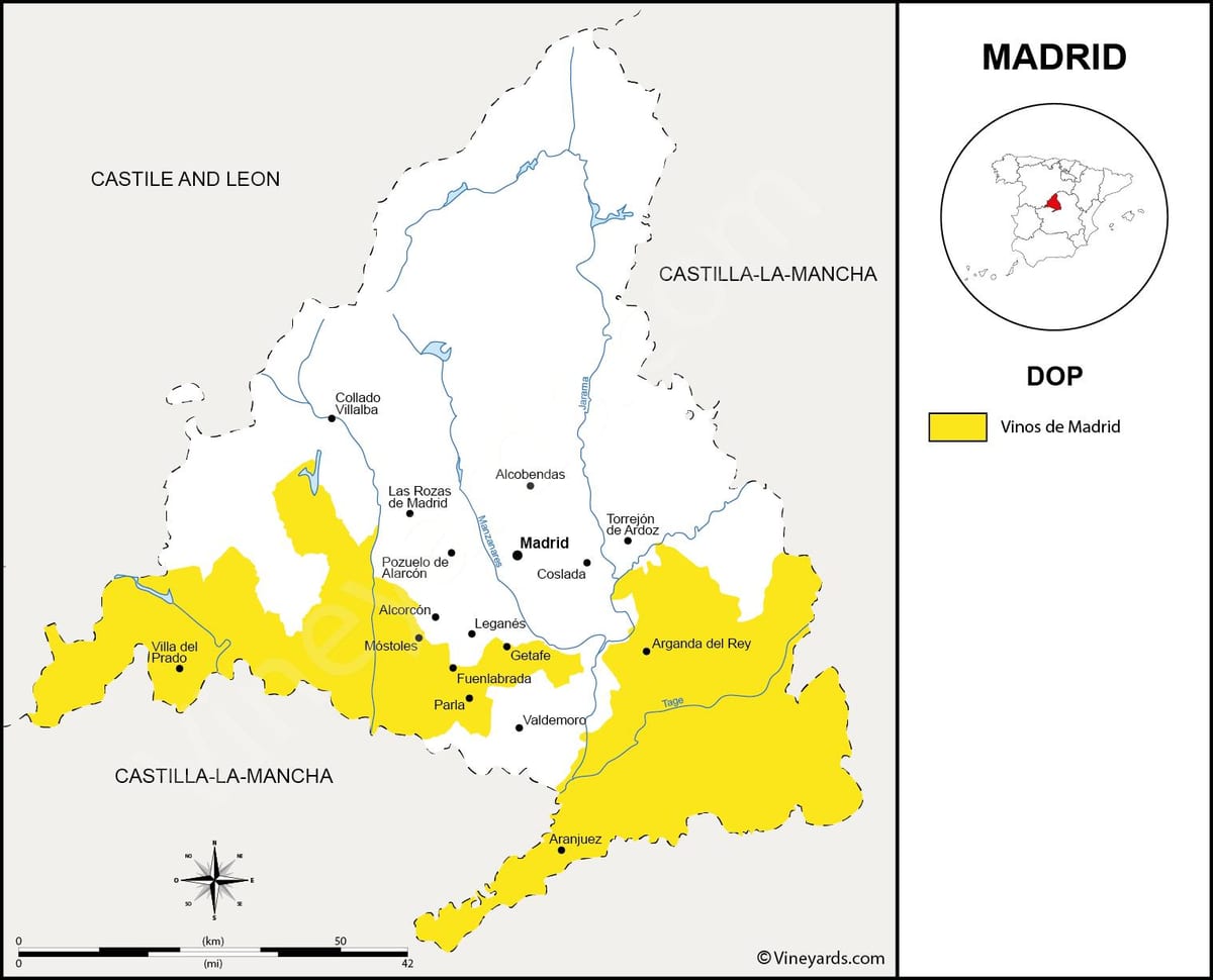 térkép Madrid régió