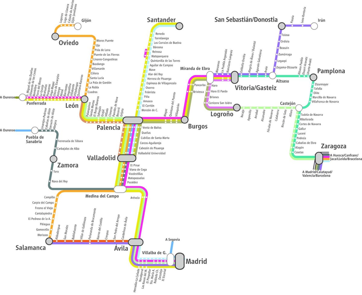 térkép Madrid renfe