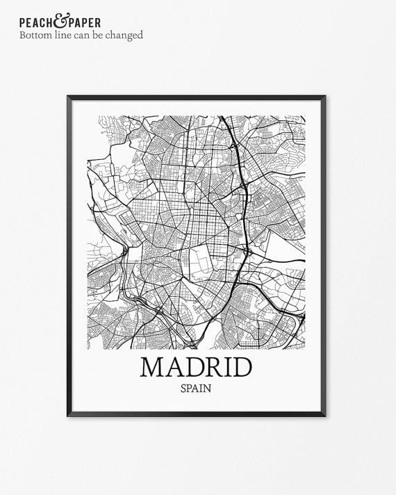 térkép Madrid térkép poszter