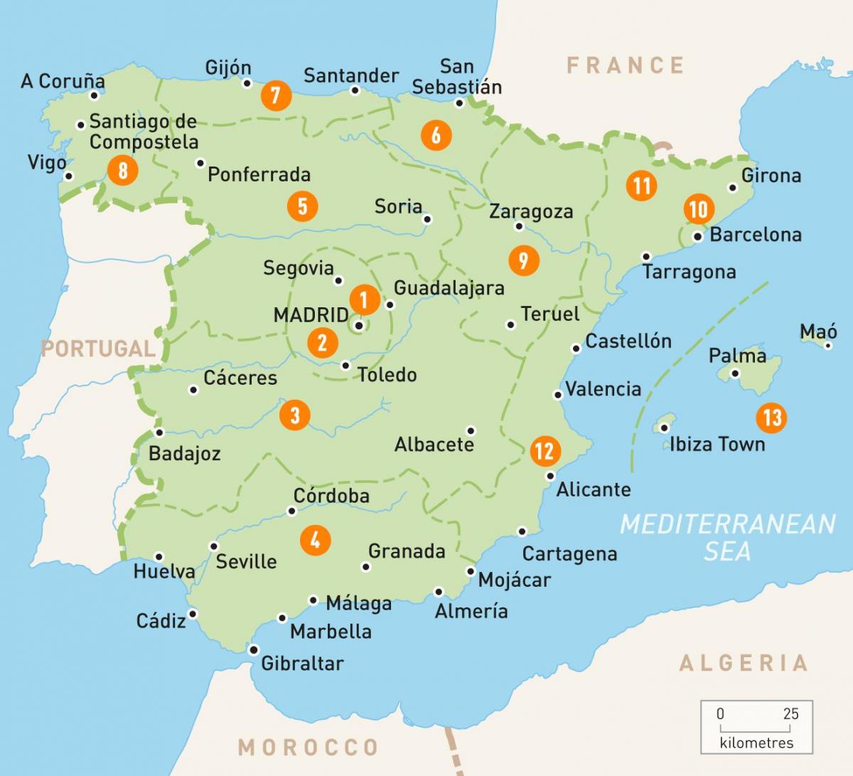 térkép Madrid terület