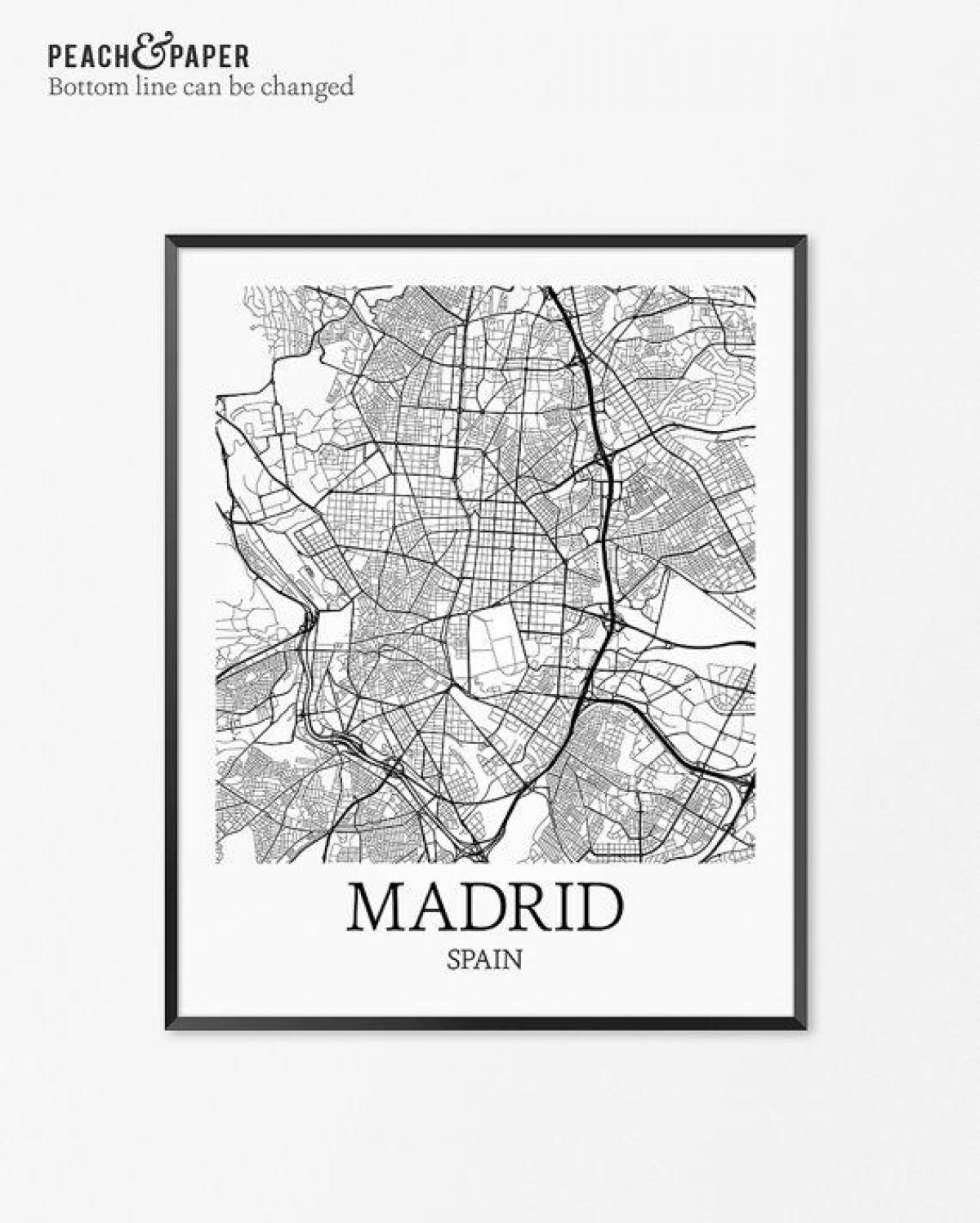 térkép Madrid térkép poszter