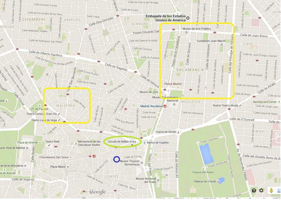 térkép malasana Madrid