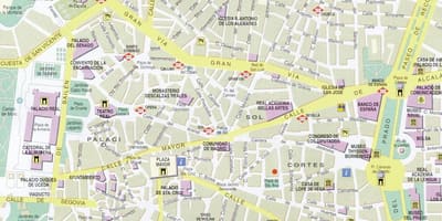 Madrid belvárosában térkép