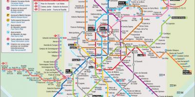 Madridi metro repülőtér térkép