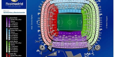 Térkép real Madrid-stadion