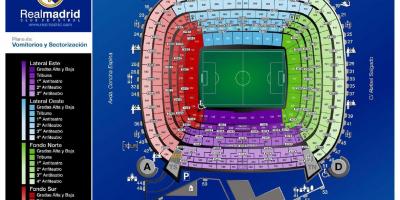 Térkép real Madrid-stadion