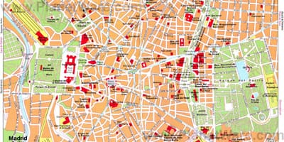 Térkép burgundia utca Madrid, Spanyolország