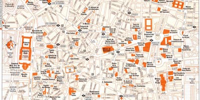 Turista térkép Madrid központ