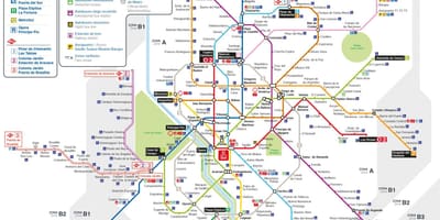 Térkép Madrid tömegközlekedés