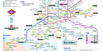 Madrid pályaudvar térkép