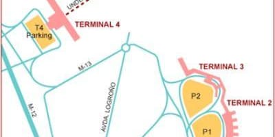 Madrid repülőtéri terminál térkép