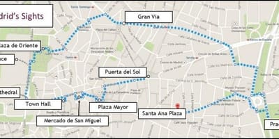 Madrid térkép gyaloglás