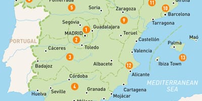 Térkép Madrid terület