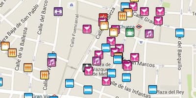 Meleg terület, Madrid térkép