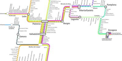 Térkép renfe vonat Madrid térkép