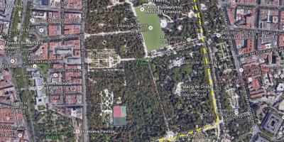 Retiro park Madrid térkép