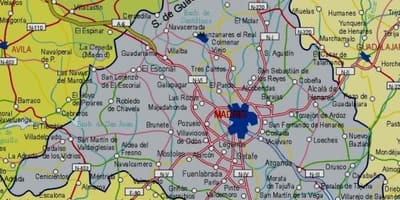Egy térkép Madrid